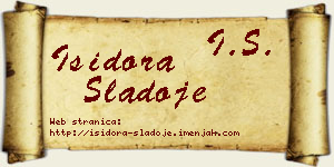 Isidora Sladoje vizit kartica